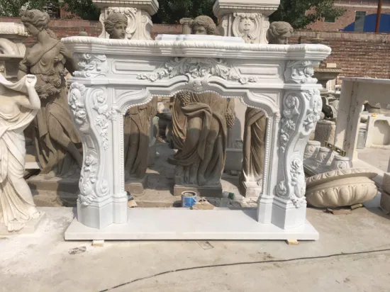 Custom Hand Carved Marble Fireplace Mantels